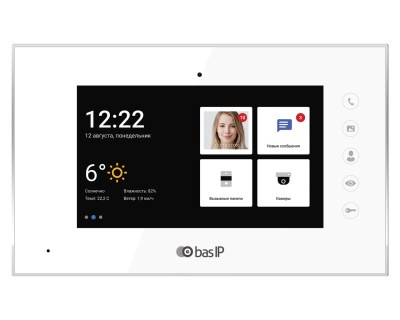 Bas IP AQ-07L WHITE IP монитор домофона BAS-IP